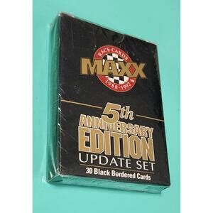 1992 MAXX Race Cards Update Set 5th Anniversary 30 Black Bordered Cards Sealed